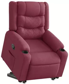 vidaXL Relaxsessel mit Aufstehhilfe, Stoff, Weinrot (3310261)