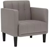 vidaXL Sessel mit Armlehnen Taupe 53 cm Stoff