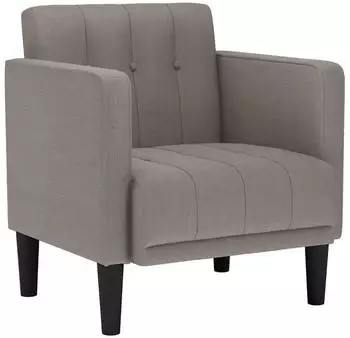 vidaXL Sessel mit Armlehnen Stoff Taupe 53cm (4100547)