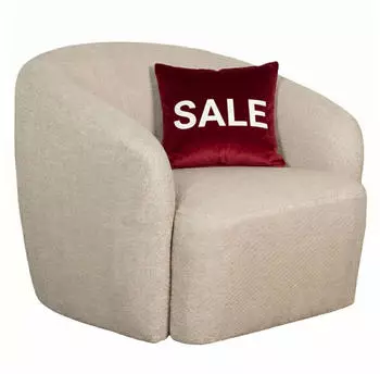 Mr. Deko Loconia Loungesessel Drehfunktion Strukturstoff beige (BL62026)