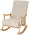 MCW Schaukelstuhl K10 Stoff/Textil, Creme/Braun, max. 130kg (MCW-K10)