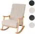 MCW Schaukelstuhl K10 Stoff/Textil, Creme/Braun, max. 130kg (MCW-K10)