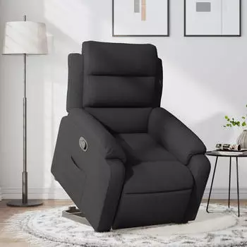 vidaXL Relaxsessel mit Aufstehhilfe, Stoff, Schwarz (3204982)