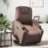 vidaXL Relaxsessel mit Aufstehhilfe Kunstleder Braun (3204432)