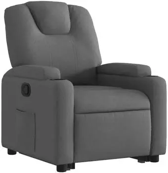 vidaXL Relaxsessel mit Aufstehhilfe Dunkelgrau Stoff (3204369)