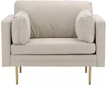Livetastic Sessel Boom Metall/Textil, goldfarben/beige, 110x84x86cm (002615015018)