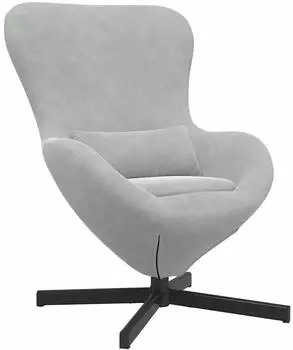 vidaXL Eiersessel Samt Hellgrau 63x73x90cm (42002756)