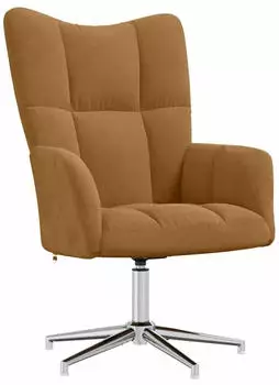 vidaXL Relaxsessel Drehbar Samt Braun (90693)