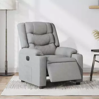 vidaXL Relaxsessel Elektrisch Hellgrau Stoff (3206567)