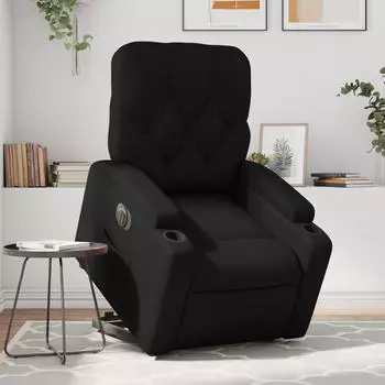 vidaXL Relaxsessel mit Aufstehhilfe Elektrisch Kunstleder Schwarz (3204786)