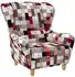 Supellex Sofia Ohrensessel Patchwork kariert, mehrfarbig (5107)