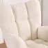 Home Deluxe NARA Schaukelstuhl mit Hocker, Bouclé, Weiß (NARA)