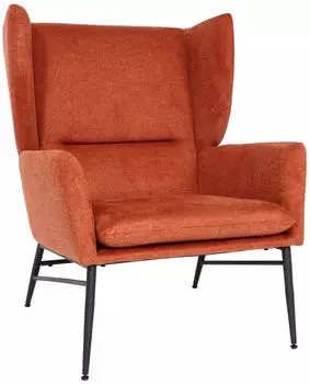 MCW Lounge-Sessel MCW-L62 Ohrensessel Textil terracotta-braun (MCW-L62)