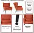MCW Lounge-Sessel MCW-L62 Ohrensessel Textil terracotta-braun (MCW-L62)