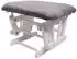 MCW Relaxsessel C76 Schwingstuhl mit Hocker, Samt, grau/weiß (MCW-C76)