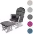 MCW Relaxsessel C76 Schwingstuhl mit Hocker, Samt, grau/weiß (MCW-C76)