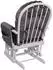 MCW Relaxsessel C76 Schwingstuhl mit Hocker, Samt, grau/weiß (MCW-C76)