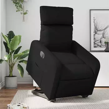 vidaXL Relaxsessel mit Aufstehhilfe Elektrisch Schwarz Kunstleder (3206763)