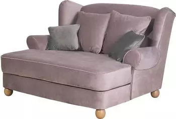 Max Winzer Harvard Big-Sessel Samtvelours ros&eacute; mit 4 Zierkissen (Harvard)