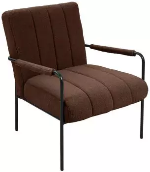Svita Kyle Loungesessel Teddybouclé Braun mit Armlehnen (98476)