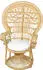 Moebel Direkt Online Pfauenthron Rattansessel mit Sitzkissen, beige (085-8372.B+001-8372.KI)