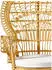 Moebel Direkt Online Pfauenthron Rattansessel mit Sitzkissen, beige (085-8372.B+001-8372.KI)