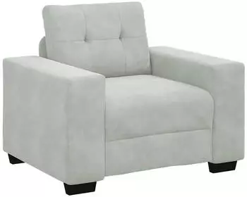 vidaXL Sessel Hellgrau 100x78x80cm Samt (4105098)