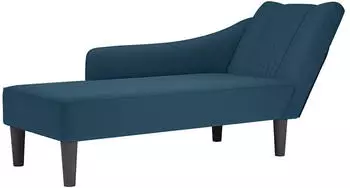 vidaXL Chaiselongue mit rechter Armlehne, Samt, Blau (4009791)