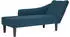 vidaXL Chaiselongue mit rechter Armlehne, Samt, Blau (4009791)