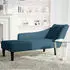 vidaXL Chaiselongue mit rechter Armlehne, Samt, Blau (4009791)