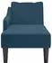 vidaXL Chaiselongue mit rechter Armlehne, Samt, Blau (4009791)