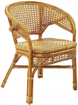 kobolo Nimes Rattanstuhl mit Wiener Geflecht, Natur (20256-01)