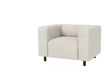 S-Style M&ouml;bel Mette Sessel Cord-Stoff, Beige