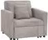 MCW Schlafsessel L90 Cord-Textil, hellgrau, 200x100cm (MCW-L90)