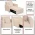 MCW Schlafsessel L90 Cord-Textil, hellgrau, 200x100cm (MCW-L90)