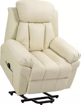 HomCom Sessel mit Aufstehhilfe 93 x 96 x 105 cm (713-013) creme