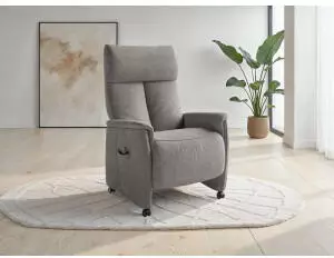sit&more Cremona Comfort TV-Sessel 100% Polyester grau, manuell/elektrisch mit Akku (64096222-0)