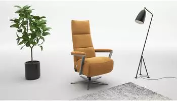 sit&more Vario Comfort TV-Sessel 360&deg; Drehfunktion, 3 Motoren, Polyester, dijon