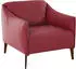 Willi Schillig sally Cocktailsessel Leder ruby rot, Metall-Winkelfüße Bronze (Z59)