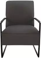 K+W Komfort & Wohnen Cocktailsessel mit bezogenen Armlehnen, Gestell in Metall