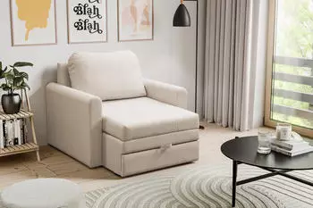 Selsey Dejano Schlafsessel 1-Sitzer Hellbeige 75x196cm