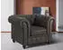 Home Affaire Chesterfield Sessel Mikrofaser braun, 105x69x74cm