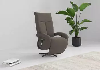 sit&more Amica TV-Sessel Polyester, Kopfteilverstellung, Drehfunktion, schlamm (82644816-0)
