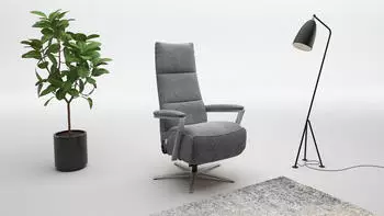 sit&more Vario Comfort TV-Sessel Polyester grau 3 Motoren 360&deg; Drehfunktion