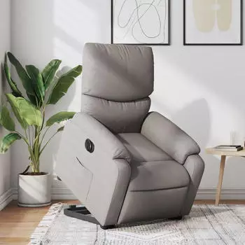vidaXL Relaxsessel mit Aufstehhilfe Elektrisch Taupe Stoff (3204856)