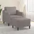 vidaXL Sessel mit Hocker Taupe Stoff 60cm (3201134)