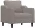 vidaXL Sessel mit Hocker Taupe Stoff 60cm (3201134)