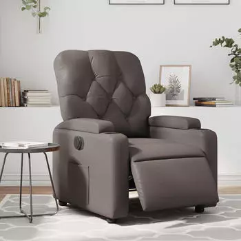 vidaXL Elektrischer Relaxsessel Kunstleder Braun (3204760)