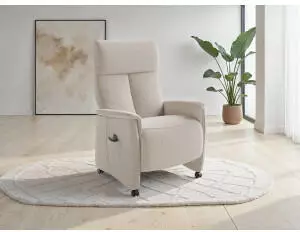 sit&more Cremona Comfort TV-Sessel 100% Polyester, Creme, manuell/elektrisch (52893607-0)