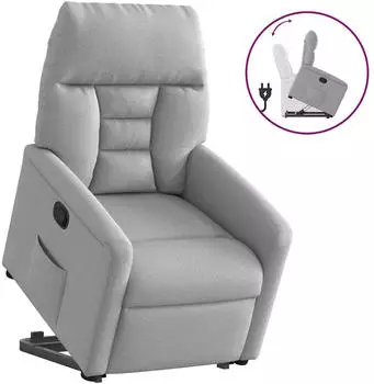 vidaXL Relaxsessel mit Aufstehhilfe Stoff Wolkengrau (3303041)